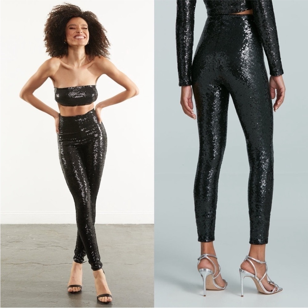 Commando Black Sequin Leggings